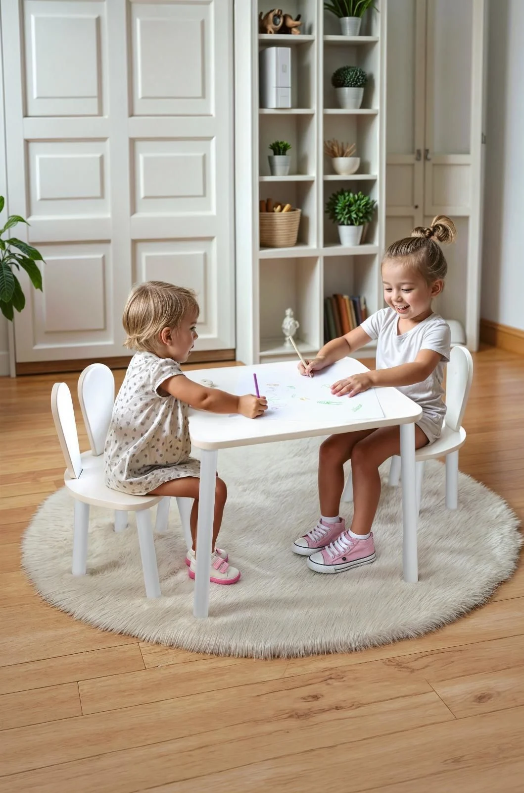 Bee Smart Full Beyaz 2 Sandalye Set