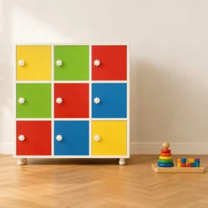 9 Kapaklı Dolap 90x35x90 cm