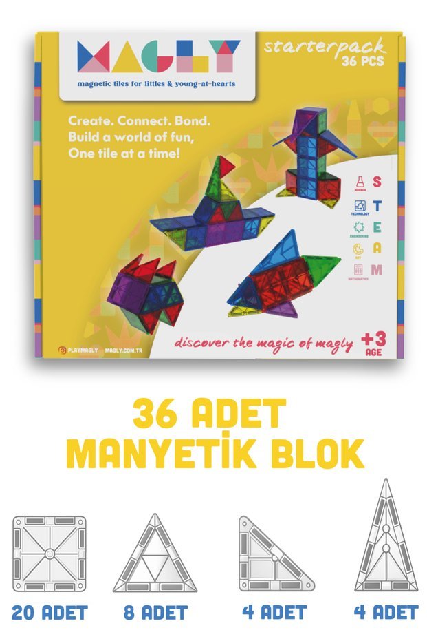 Magly 36 Parça Manyetik Yapı Blokları