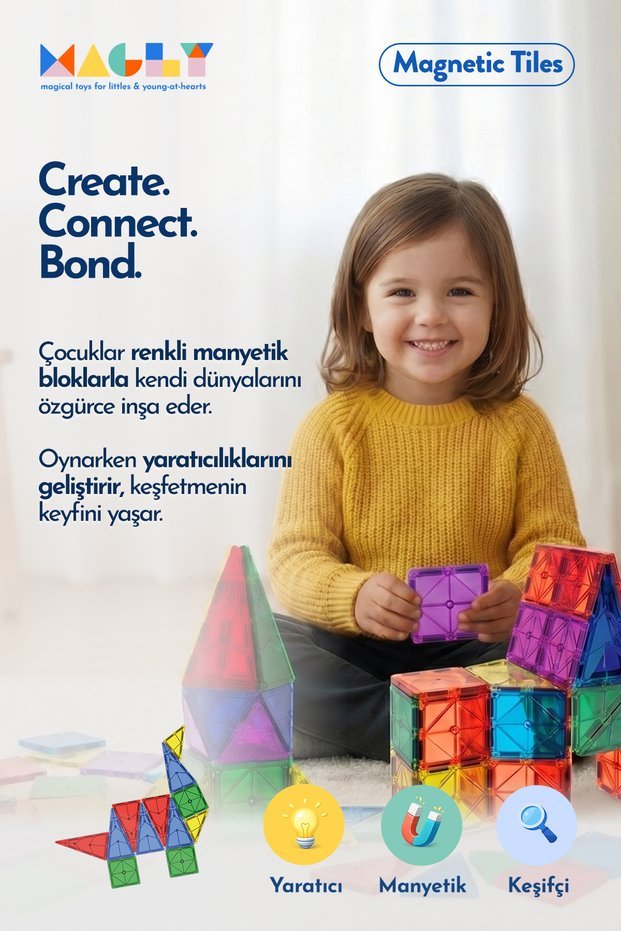 Magly 72 Parça Manyetik Yapı Blokları